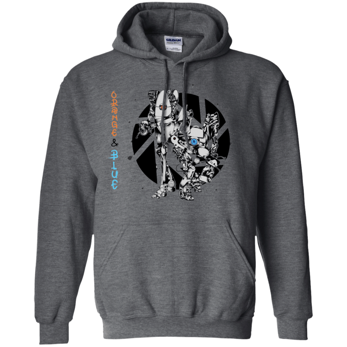 Sweatshirts Dark Heather / S Orange and Blue Pullover Hoodie