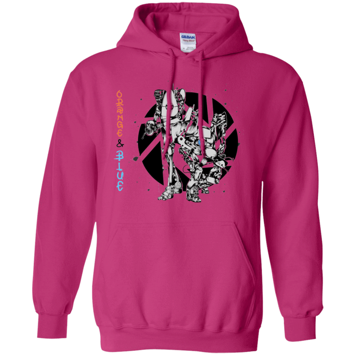 Sweatshirts Heliconia / S Orange and Blue Pullover Hoodie