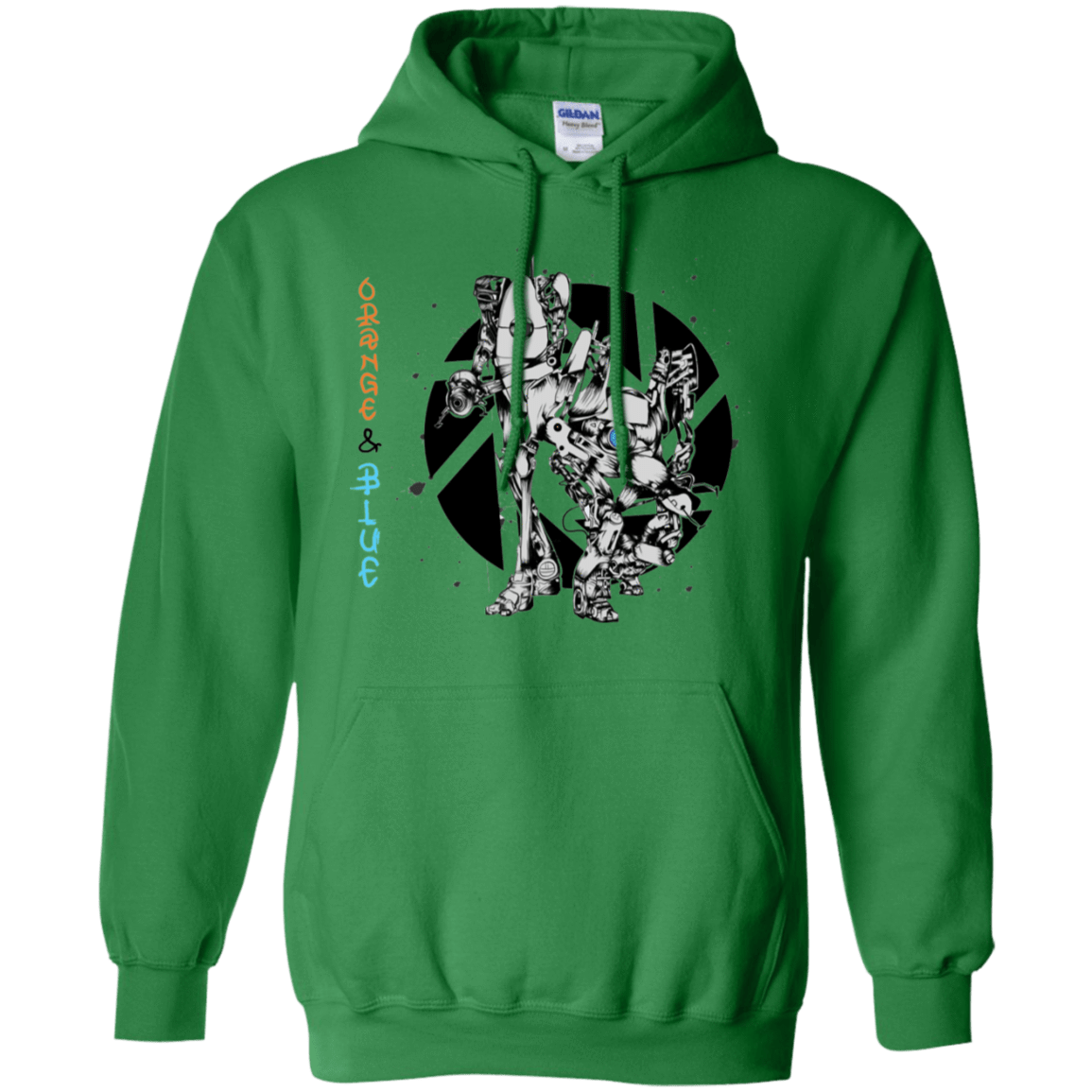 Sweatshirts Irish Green / S Orange and Blue Pullover Hoodie