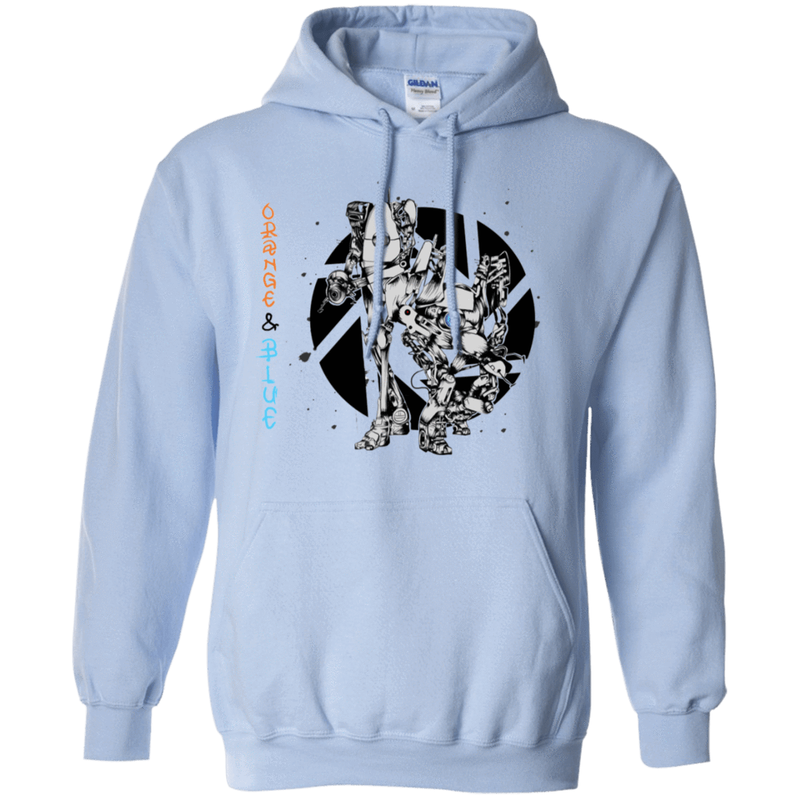 Sweatshirts Light Blue / S Orange and Blue Pullover Hoodie