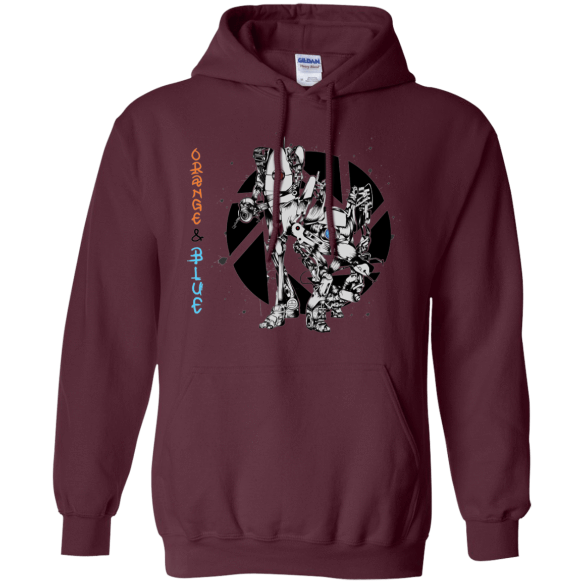 Sweatshirts Maroon / S Orange and Blue Pullover Hoodie