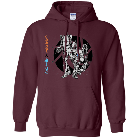 Sweatshirts Maroon / S Orange and Blue Pullover Hoodie