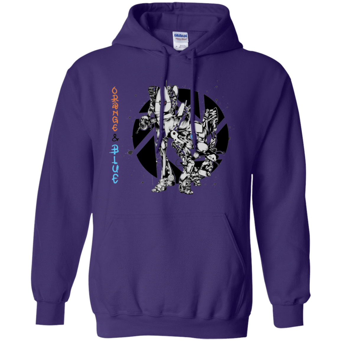 Sweatshirts Purple / S Orange and Blue Pullover Hoodie