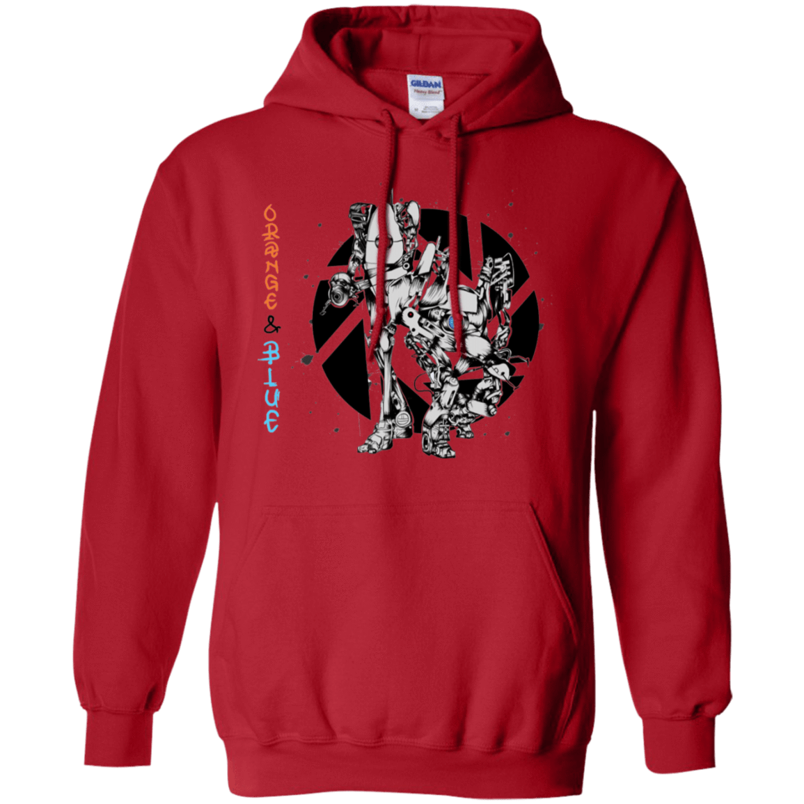 Sweatshirts Red / S Orange and Blue Pullover Hoodie