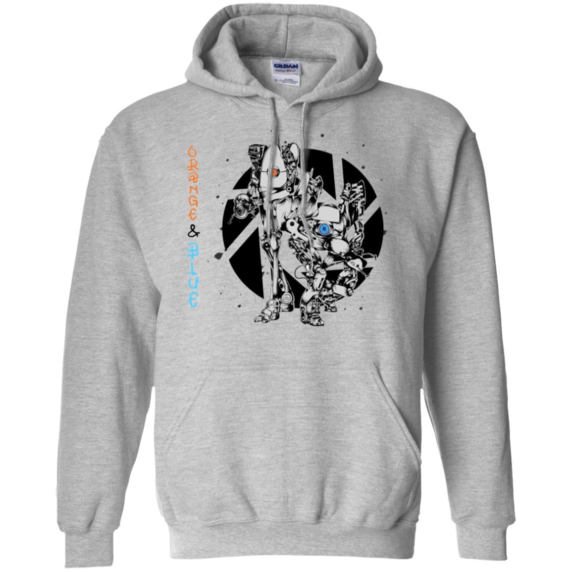 Sweatshirts Sport Grey / S Orange and Blue Pullover Hoodie