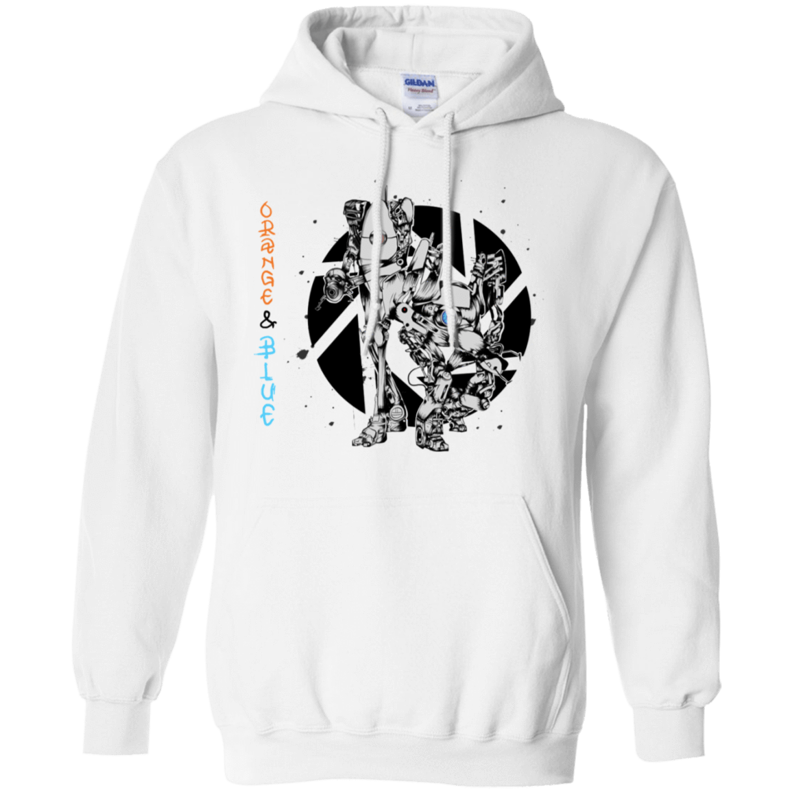 Sweatshirts White / S Orange and Blue Pullover Hoodie