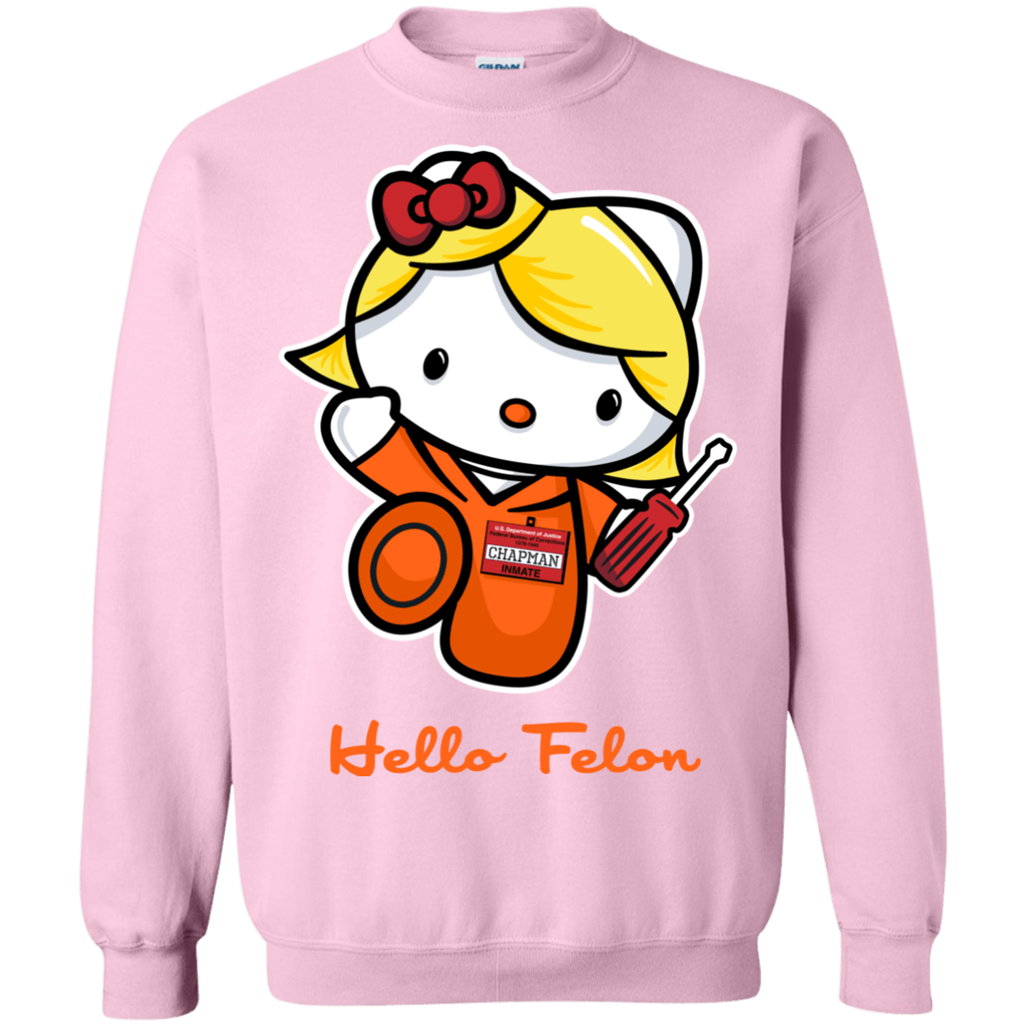 Sweatshirts Light Pink / Small Orange is the New Cat Crewneck Sweatshirt