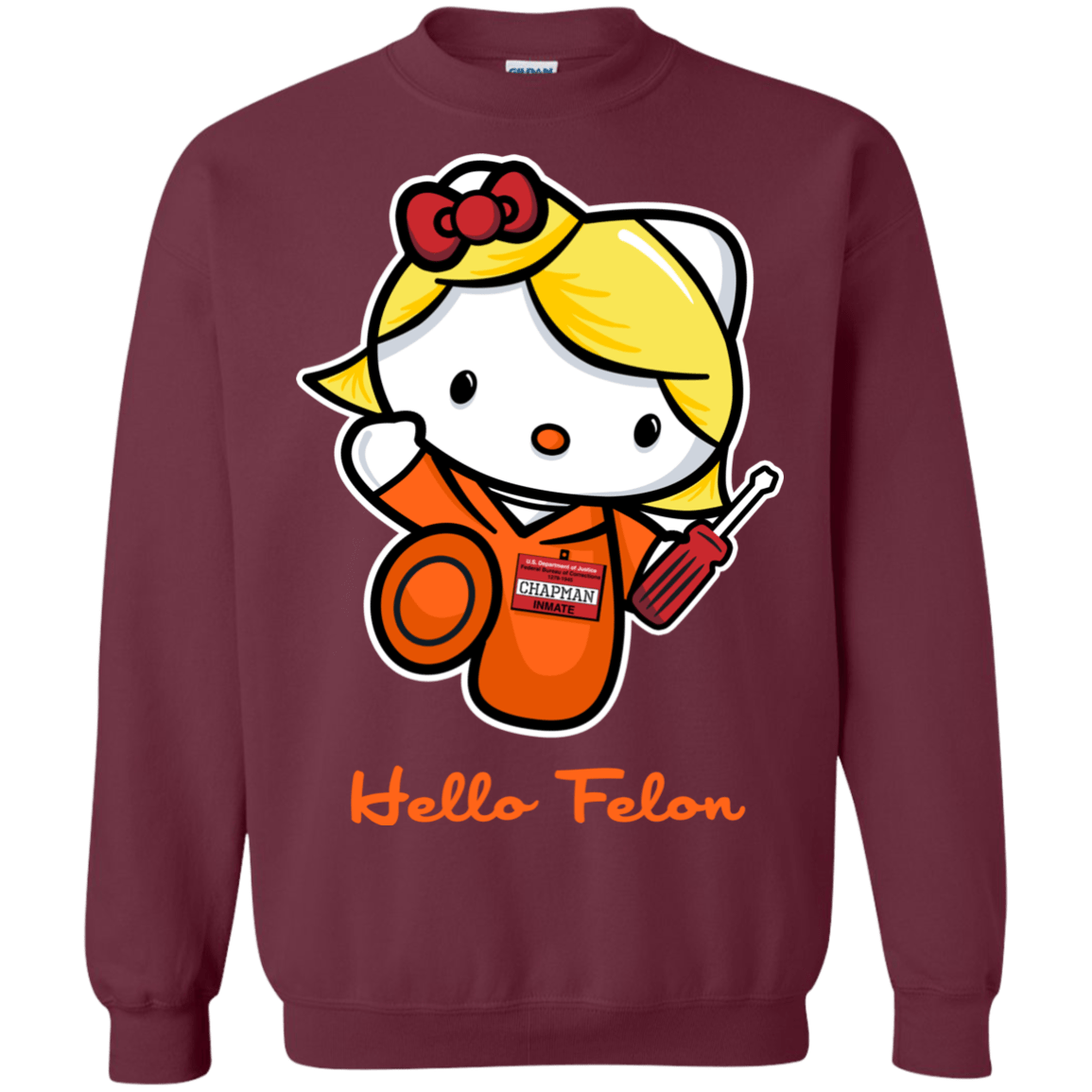 Sweatshirts Maroon / Small Orange is the New Cat Crewneck Sweatshirt