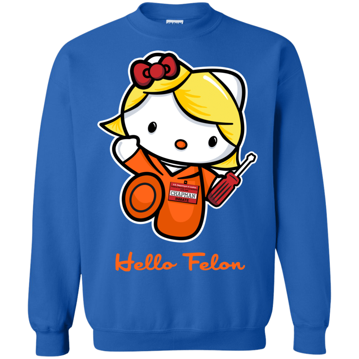 Sweatshirts Royal / Small Orange is the New Cat Crewneck Sweatshirt