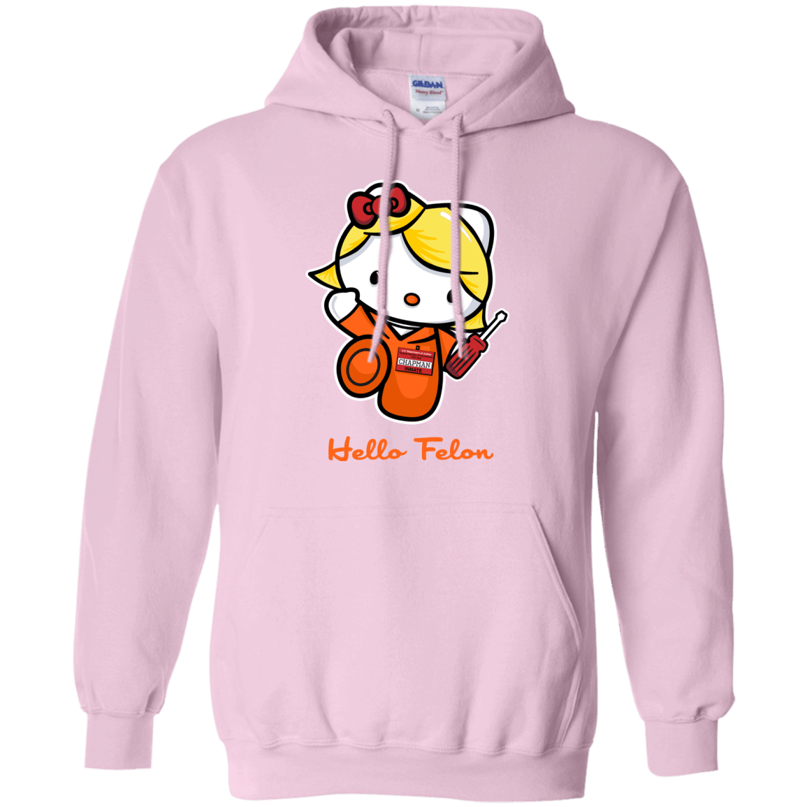 Sweatshirts Light Pink / Small Orange is the New Cat Pullover Hoodie