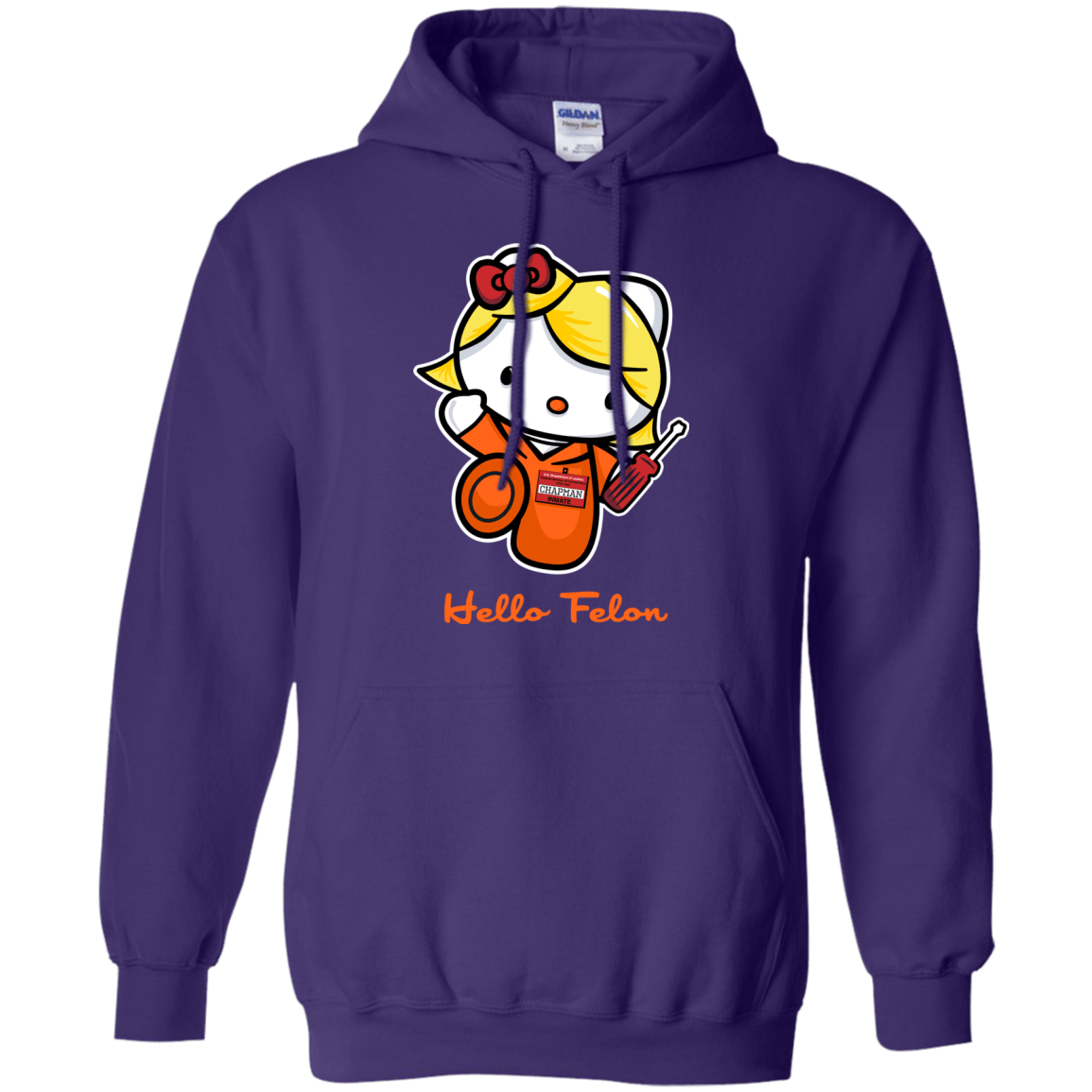 Sweatshirts Purple / Small Orange is the New Cat Pullover Hoodie