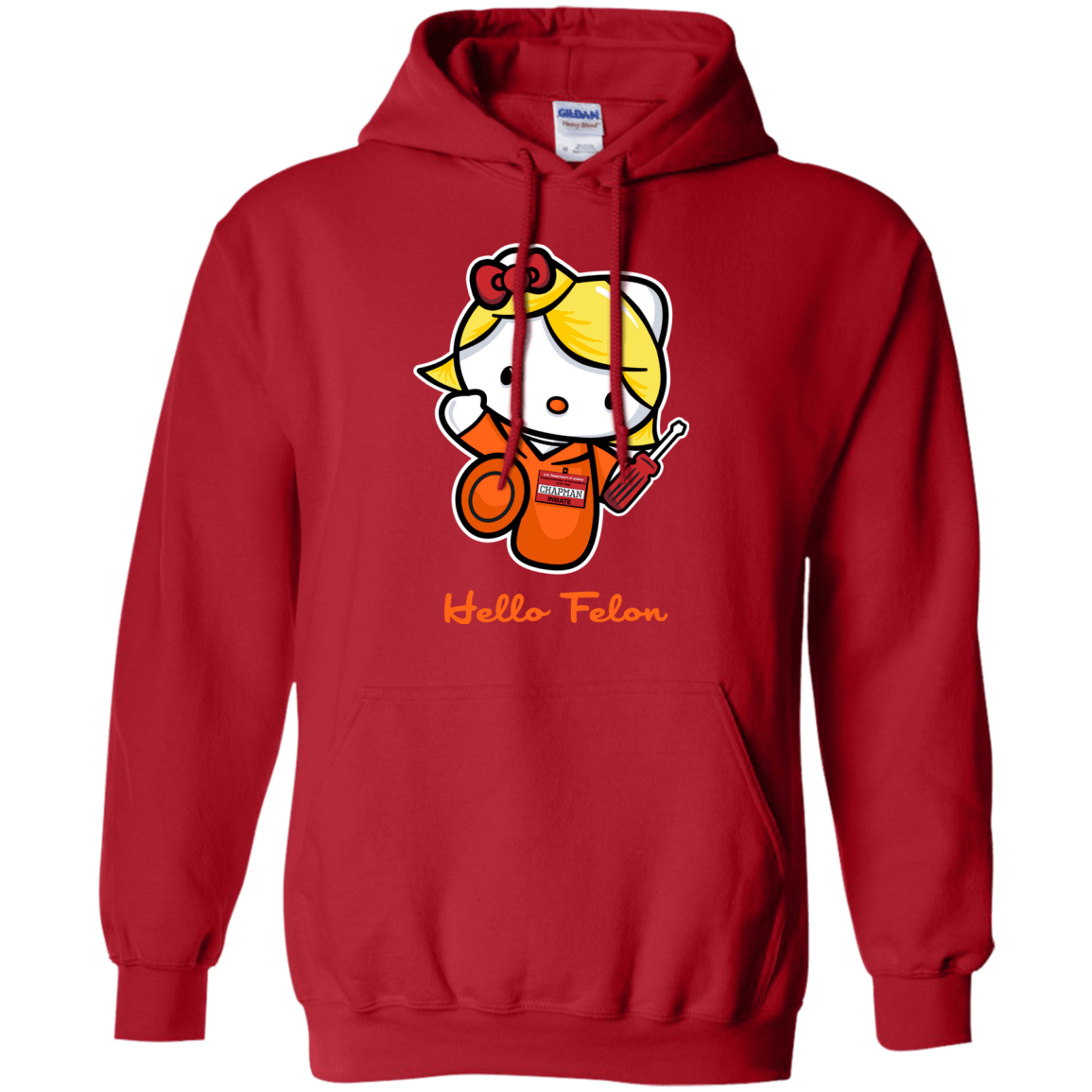 Sweatshirts Red / Small Orange is the New Cat Pullover Hoodie