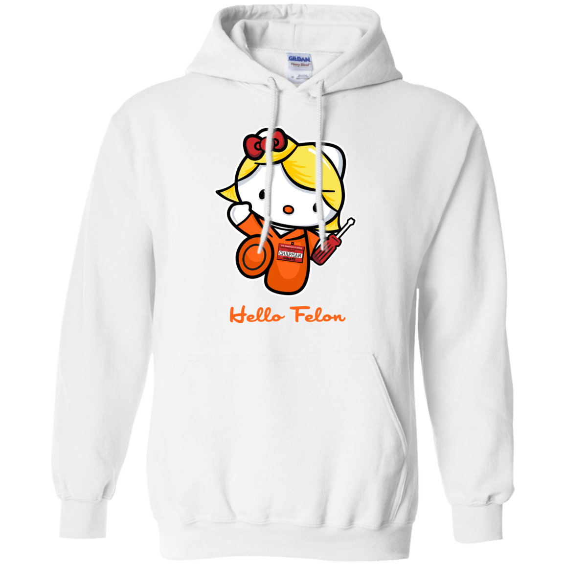 Sweatshirts White / Small Orange is the New Cat Pullover Hoodie