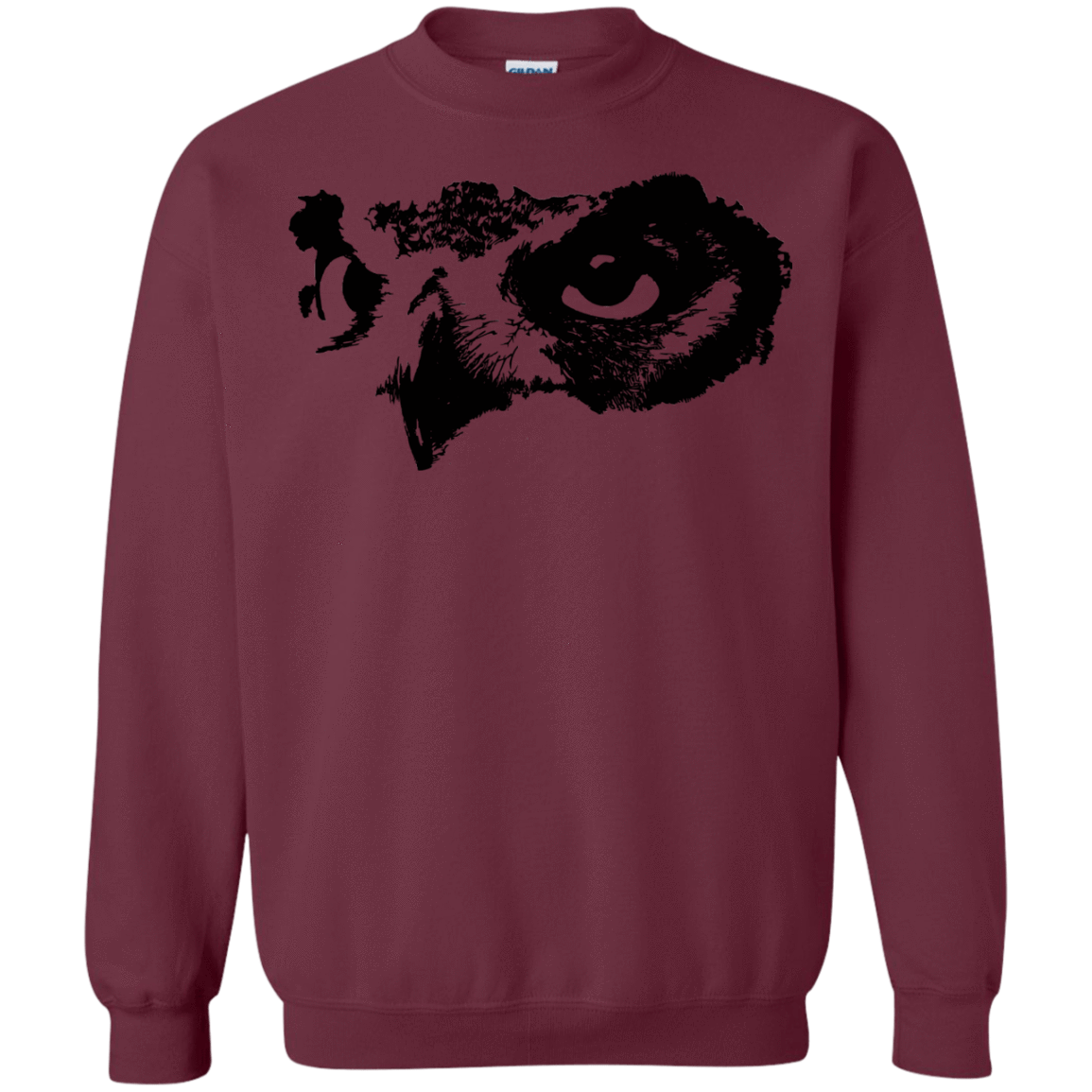 Sweatshirts Maroon / S Owl Eyes Crewneck Sweatshirt