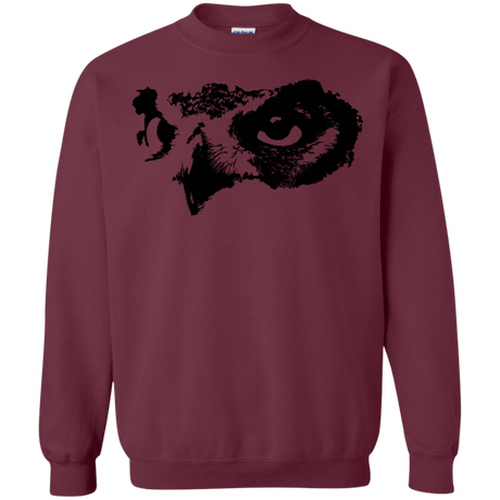 Sweatshirts Maroon / S Owl Eyes Crewneck Sweatshirt