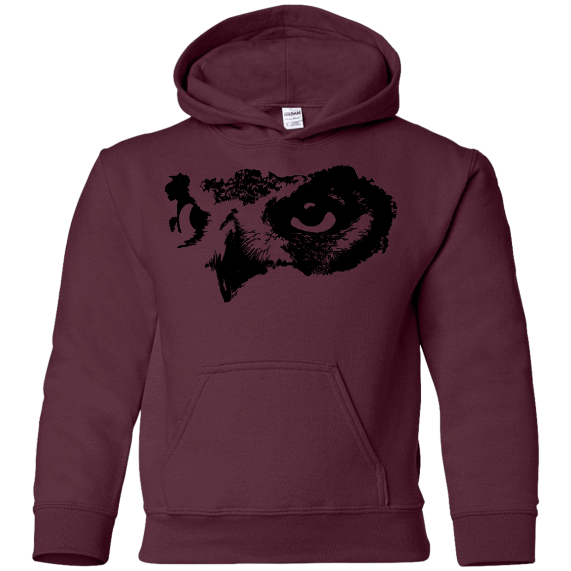Sweatshirts Maroon / YS Owl Eyes Youth Hoodie