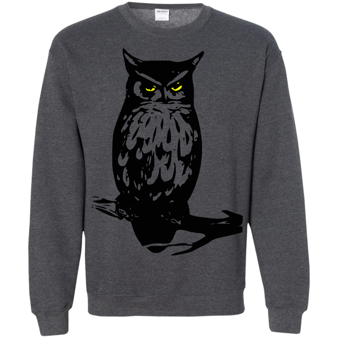 Sweatshirts Dark Heather / S Owl Portrait Crewneck Sweatshirt