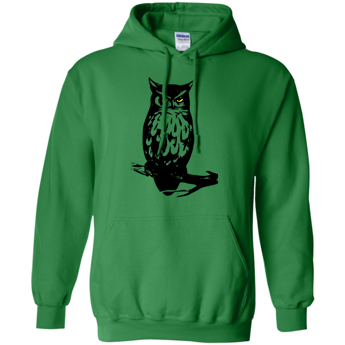 Sweatshirts Irish Green / S Owl Portrait Pullover Hoodie