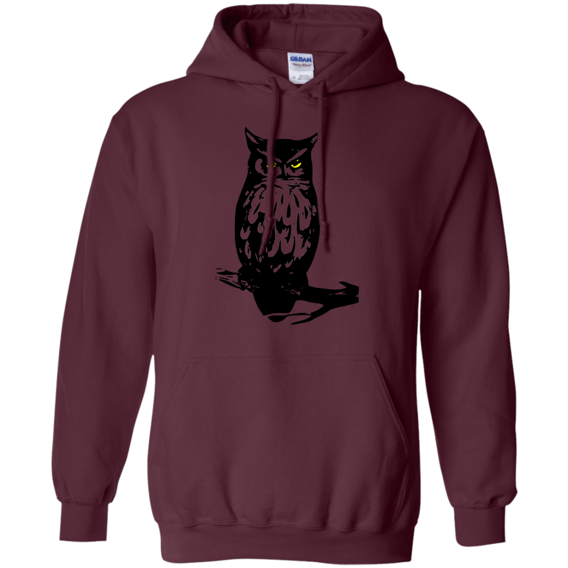 Sweatshirts Maroon / S Owl Portrait Pullover Hoodie