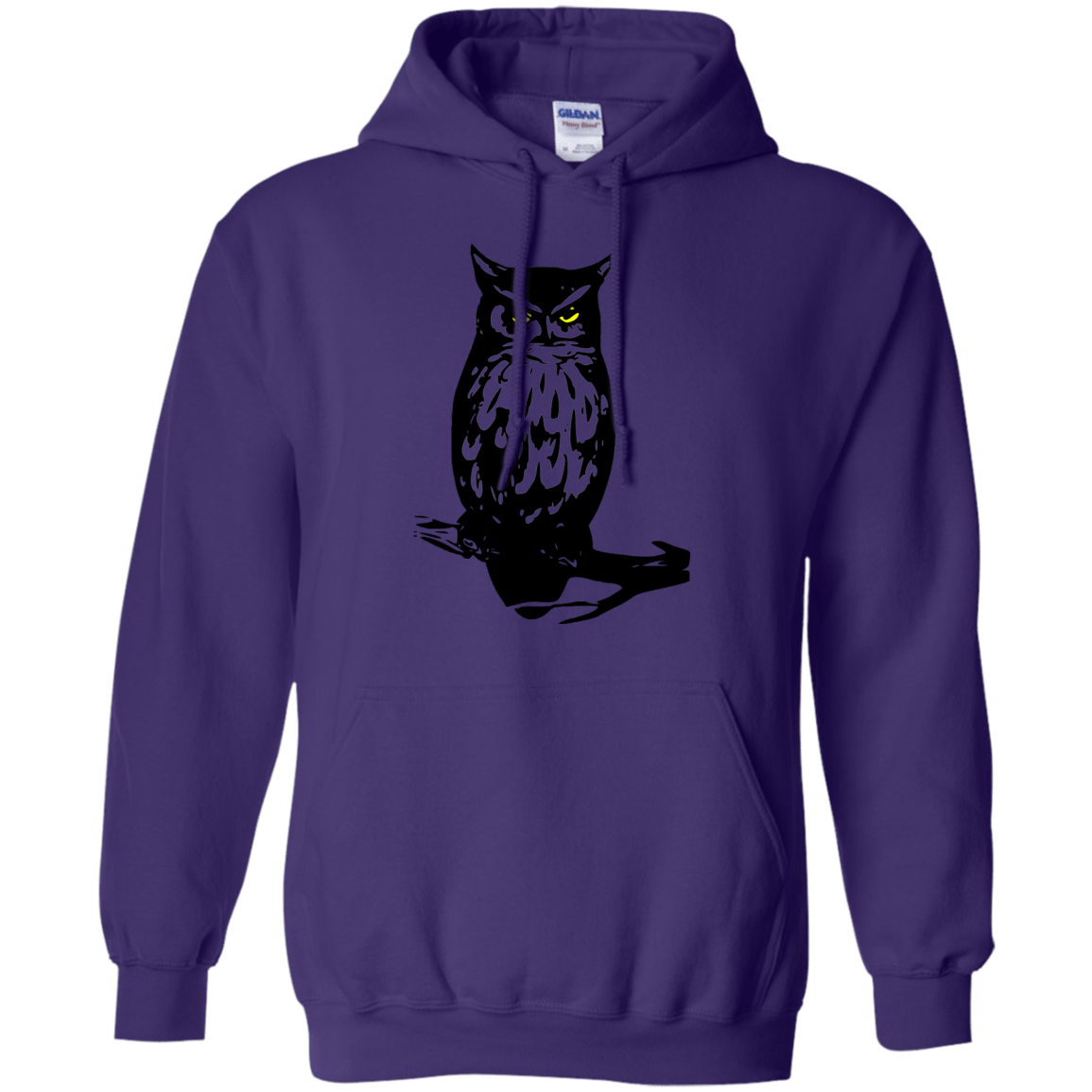 Sweatshirts Purple / S Owl Portrait Pullover Hoodie