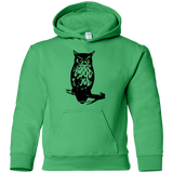 Sweatshirts Irish Green / YS Owl Portrait Youth Hoodie