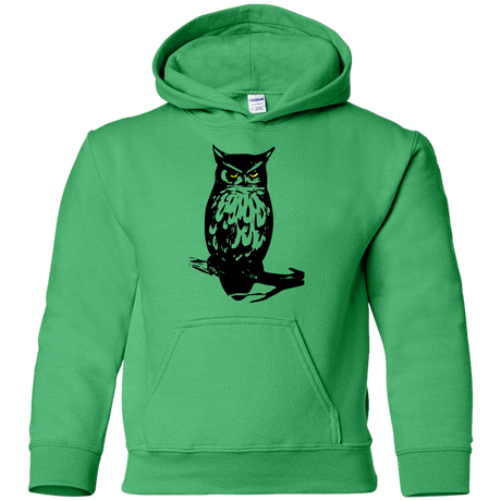 Sweatshirts Irish Green / YS Owl Portrait Youth Hoodie