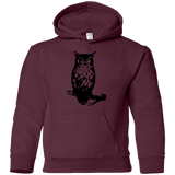 Sweatshirts Maroon / YS Owl Portrait Youth Hoodie