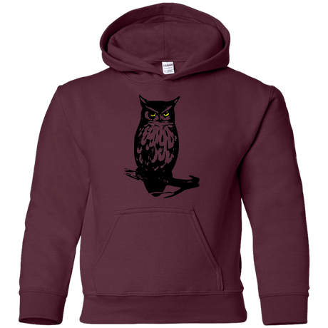 Sweatshirts Maroon / YS Owl Portrait Youth Hoodie