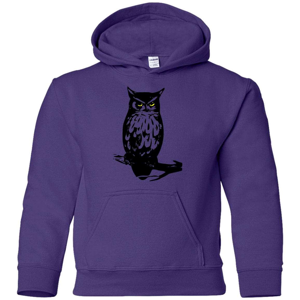 Sweatshirts Purple / YS Owl Portrait Youth Hoodie