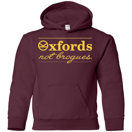 Sweatshirts Maroon / YS Oxfords Not Brogues Youth Hoodie