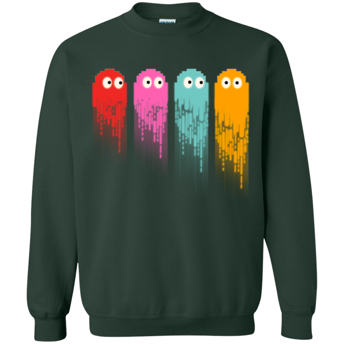 Sweatshirts Forest Green / Small Pac color ghost Crewneck Sweatshirt