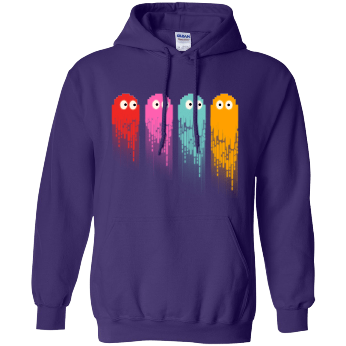 Sweatshirts Purple / Small Pac color ghost Pullover Hoodie