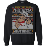 Sweatshirts Black / S Pacha Pizza Ugly Sweater Crewneck Sweatshirt