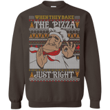 Sweatshirts Dark Chocolate / S Pacha Pizza Ugly Sweater Crewneck Sweatshirt