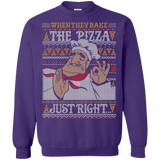 Sweatshirts Purple / S Pacha Pizza Ugly Sweater Crewneck Sweatshirt