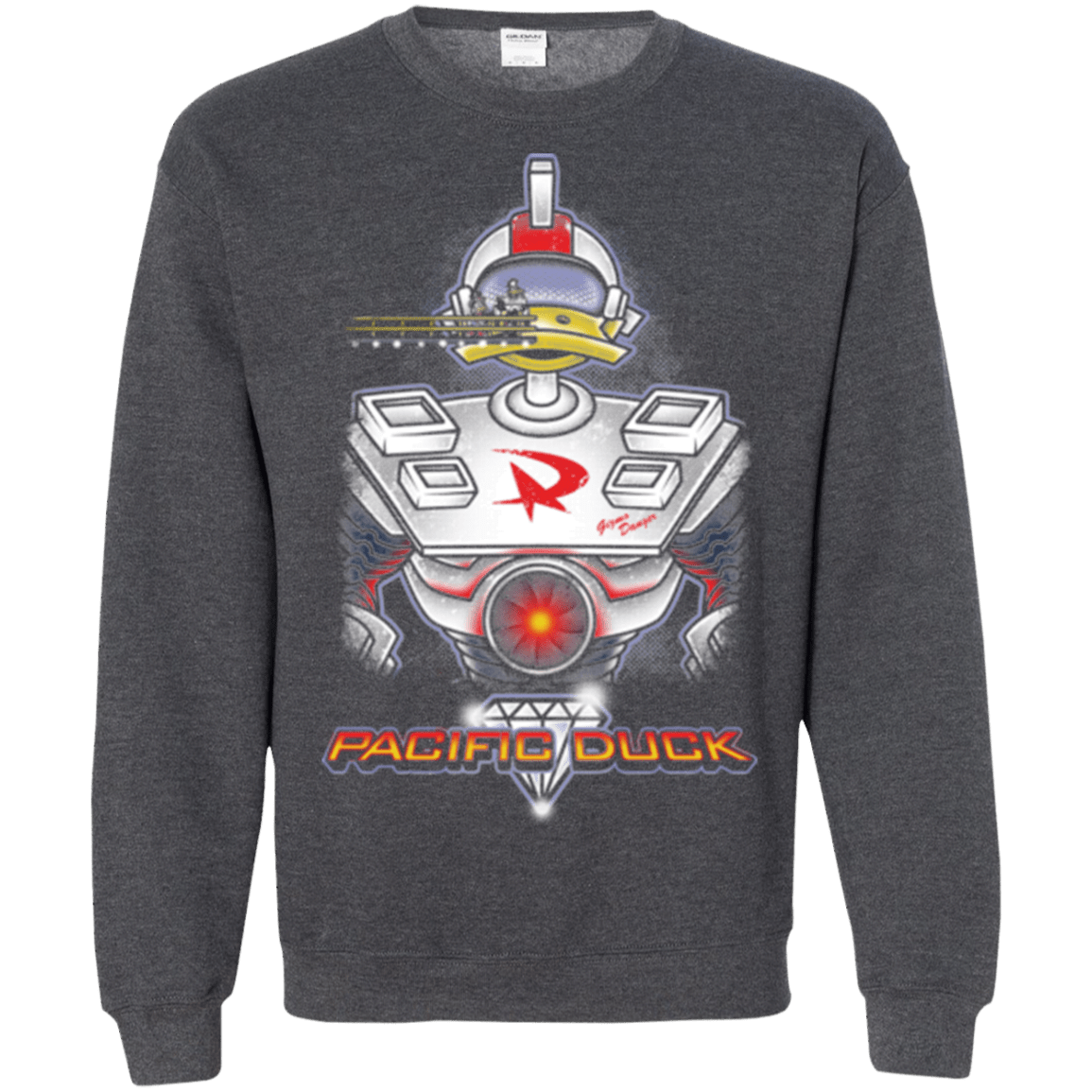 Sweatshirts Dark Heather / S Pacific Duck Crewneck Sweatshirt