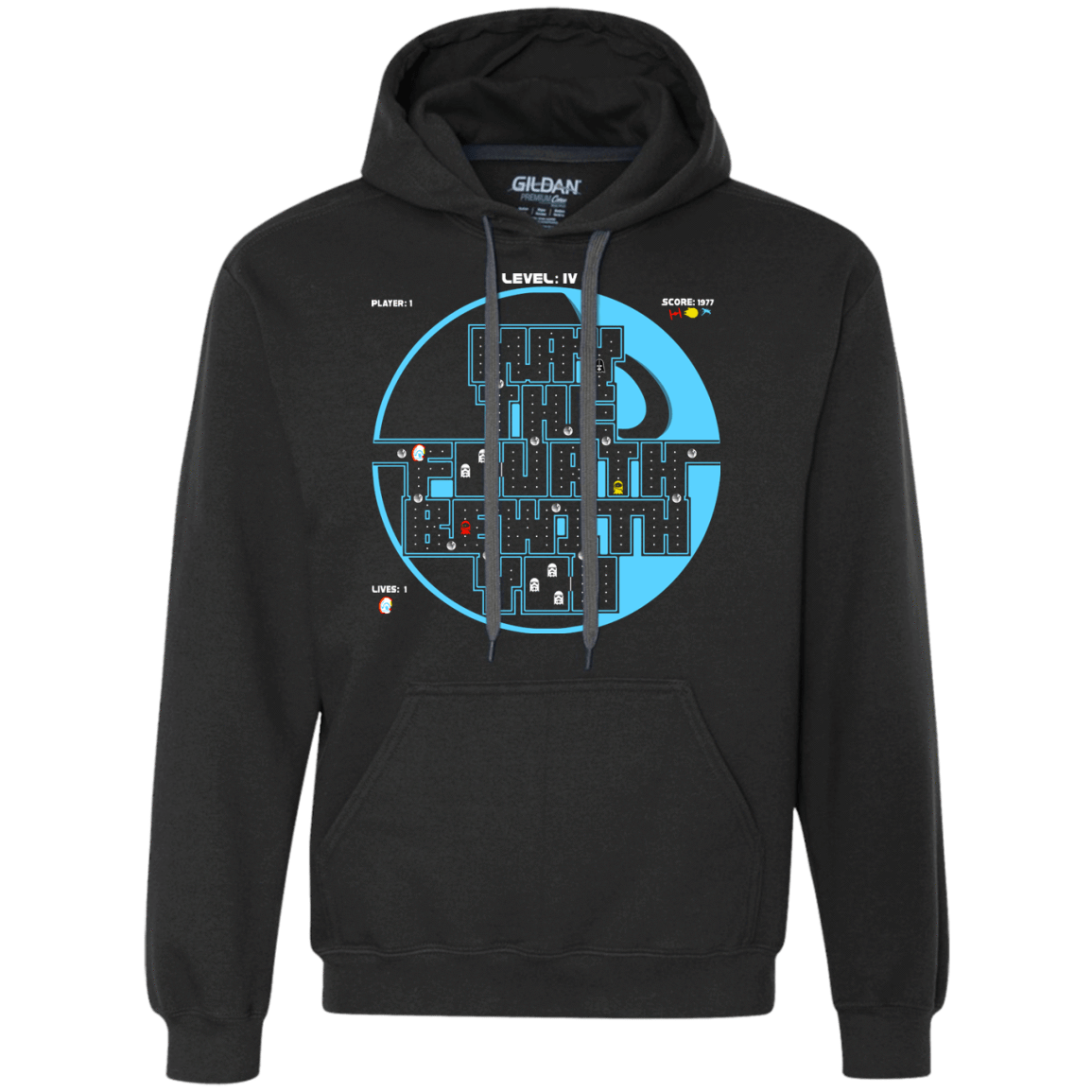 Sweatshirts Black / S Pacman May The Fourth Premium Fleece Hoodie