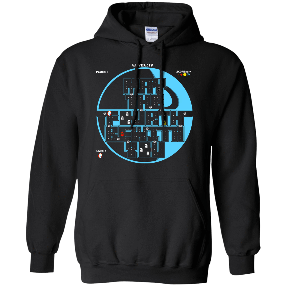 Sweatshirts Black / S Pacman May The Fourth Pullover Hoodie