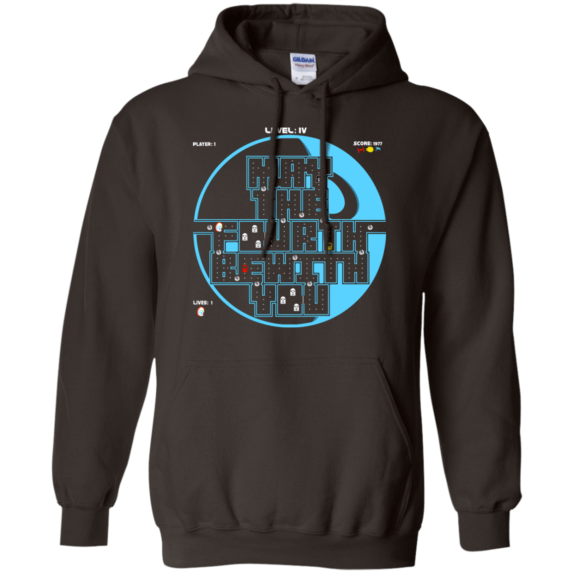 Sweatshirts Dark Chocolate / S Pacman May The Fourth Pullover Hoodie