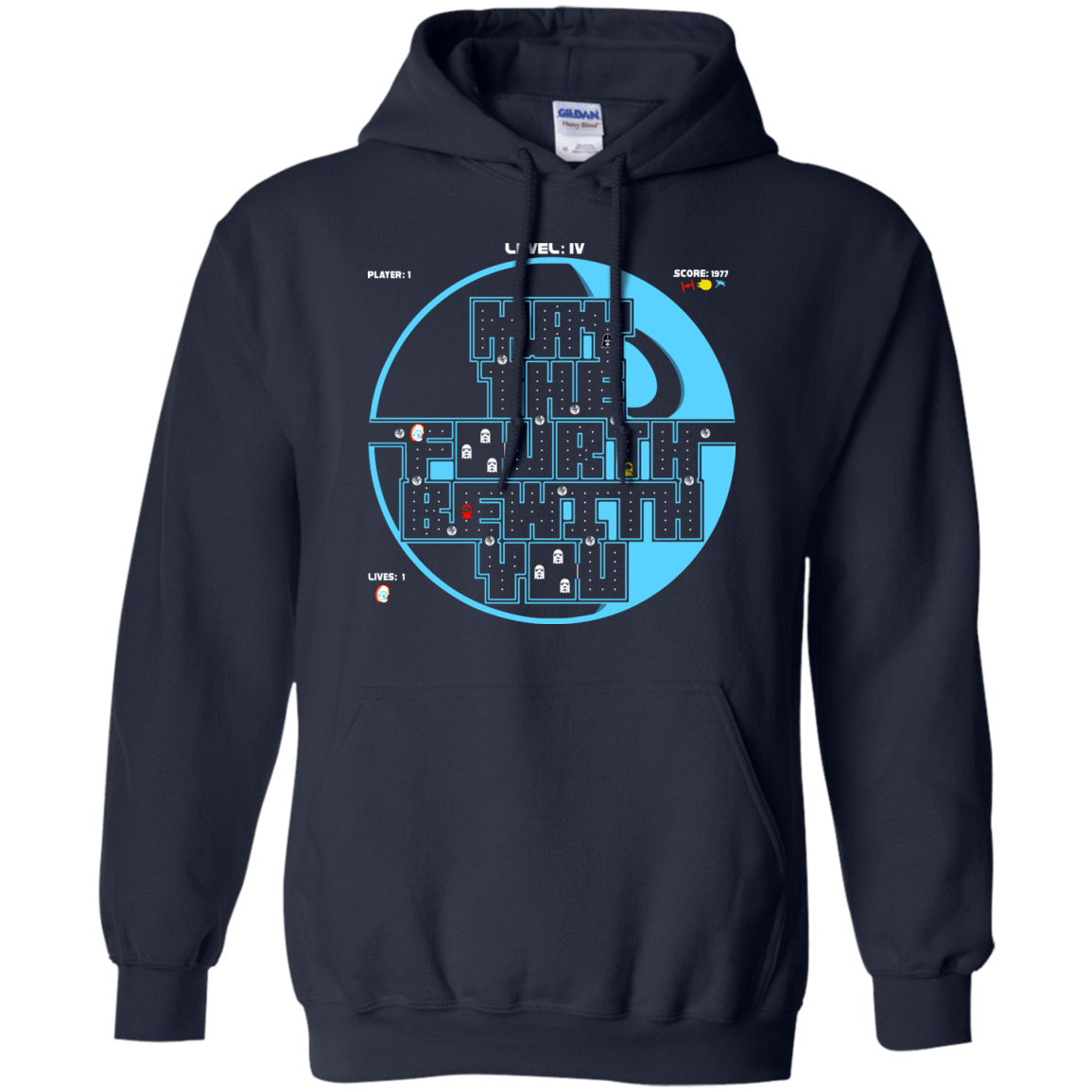Sweatshirts Navy / S Pacman May The Fourth Pullover Hoodie