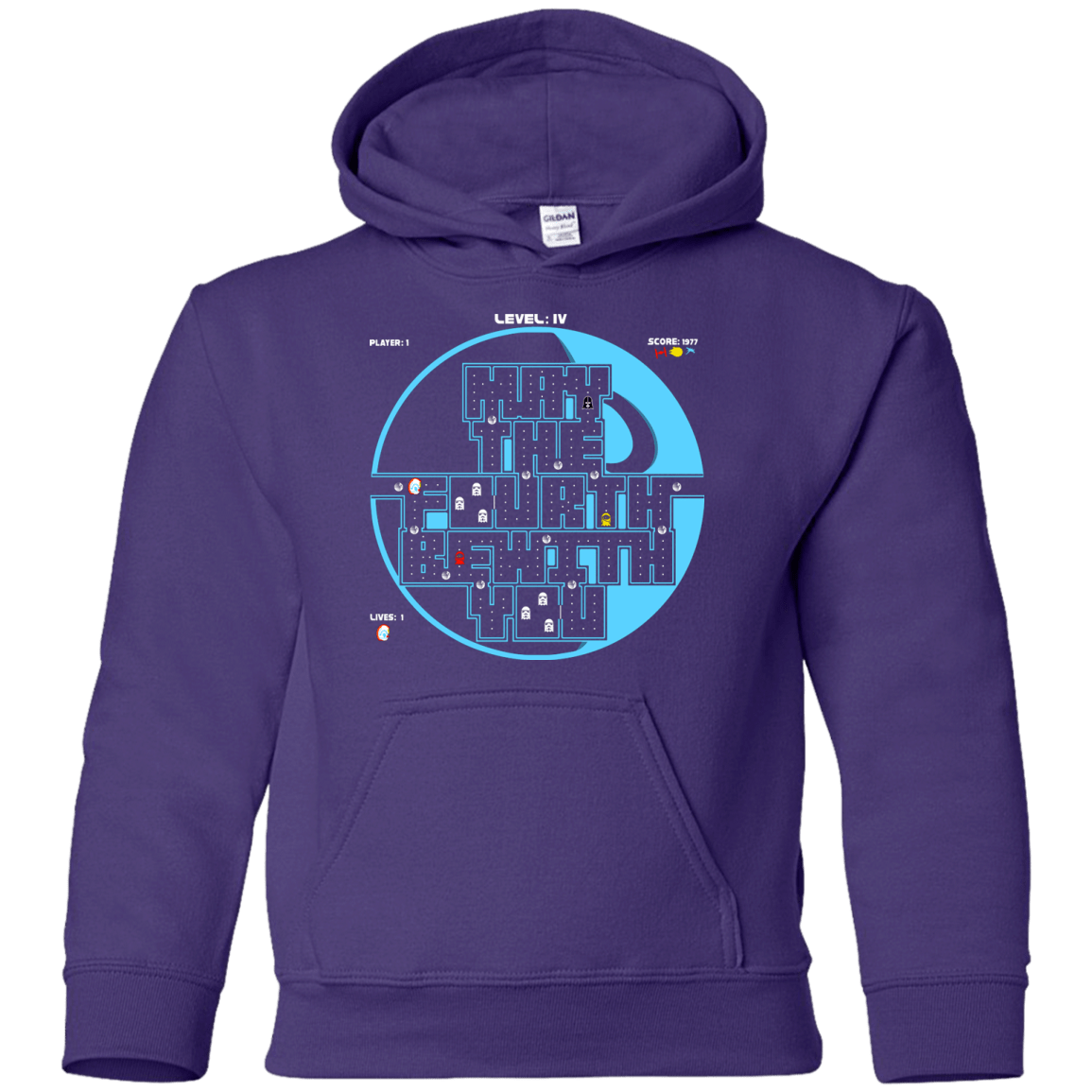 Sweatshirts Purple / YS Pacman May The Fourth Youth Hoodie