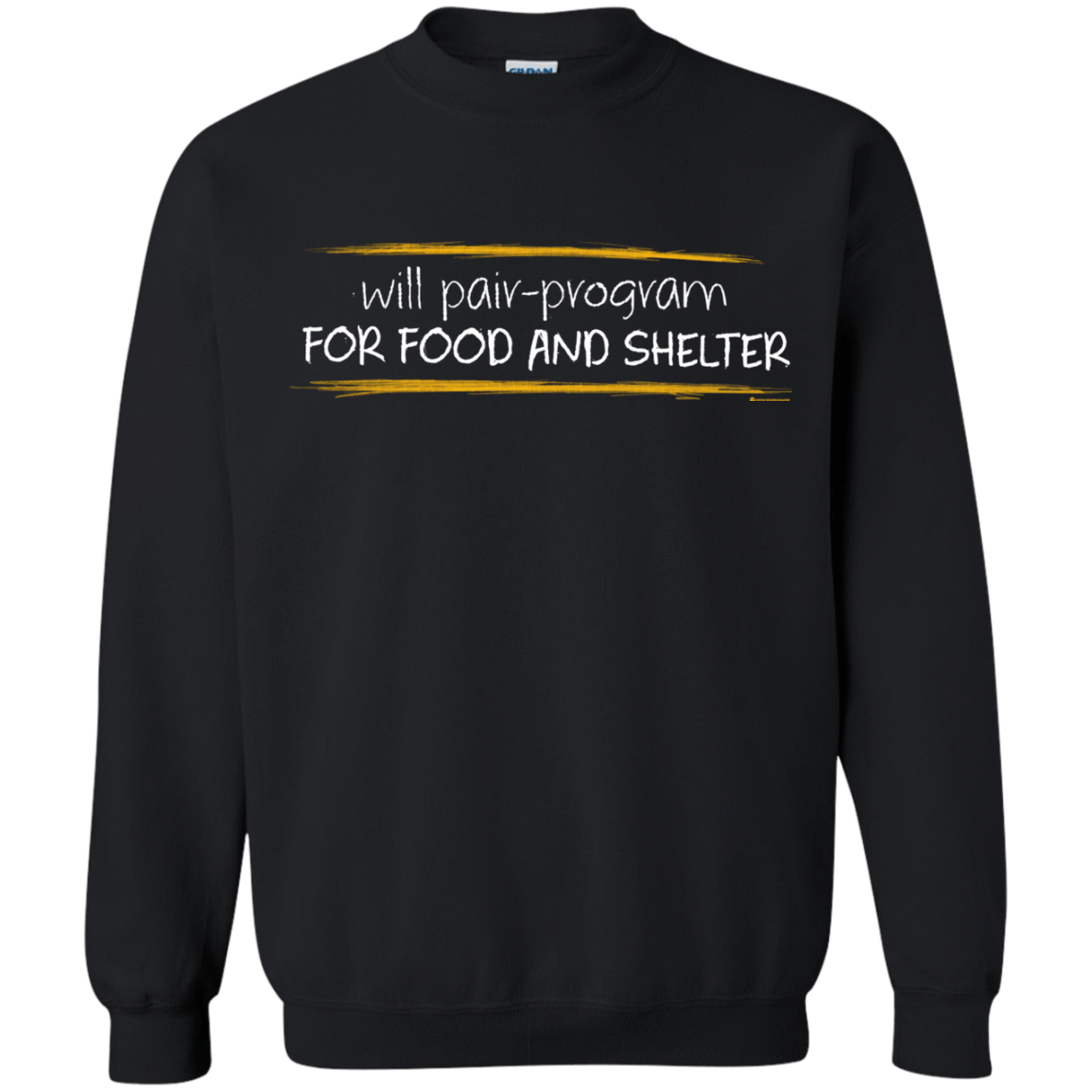 Sweatshirts Black / Small Pair Programming For Food And Shelter Crewneck Sweatshirt