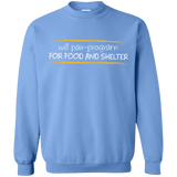 Sweatshirts Carolina Blue / Small Pair Programming For Food And Shelter Crewneck Sweatshirt