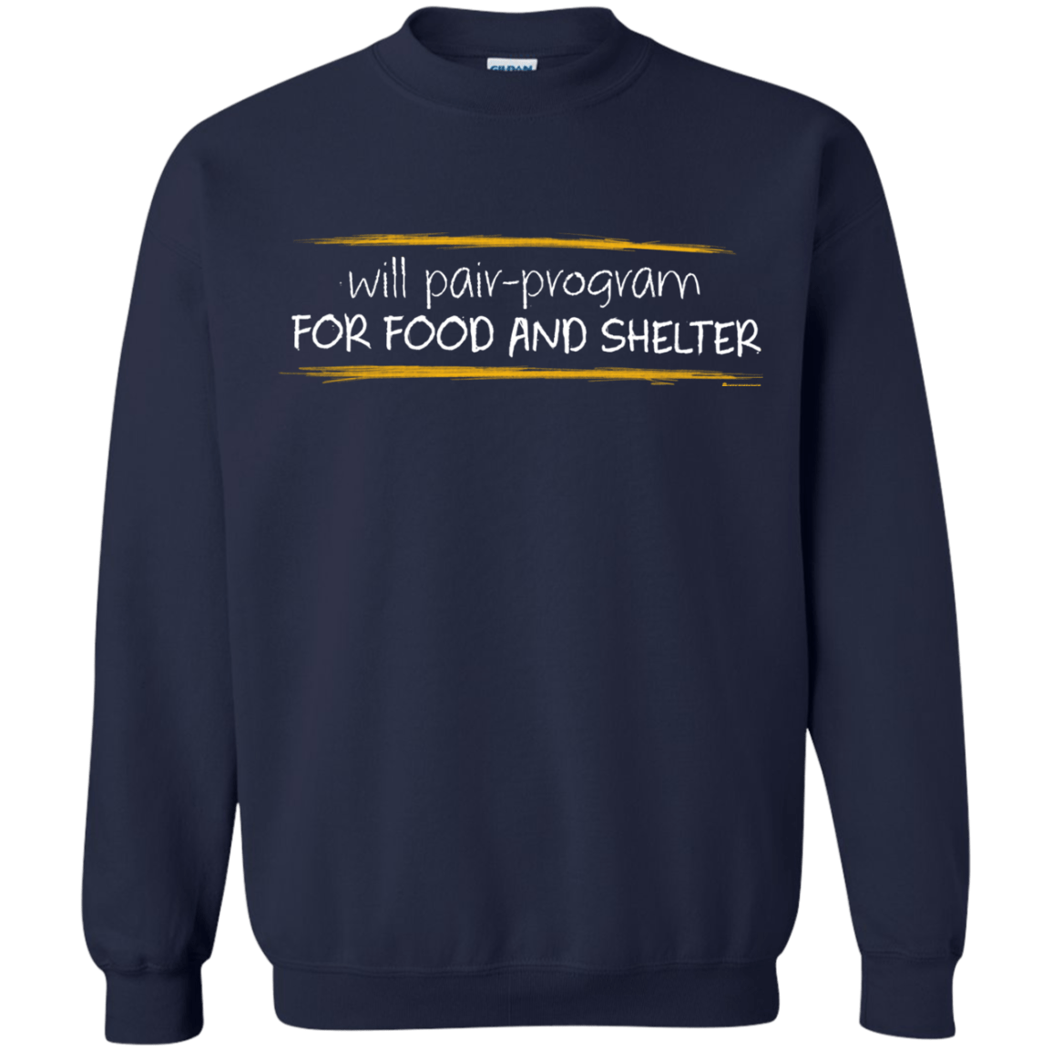 Sweatshirts Navy / Small Pair Programming For Food And Shelter Crewneck Sweatshirt