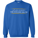 Sweatshirts Royal / Small Pair Programming For Food And Shelter Crewneck Sweatshirt