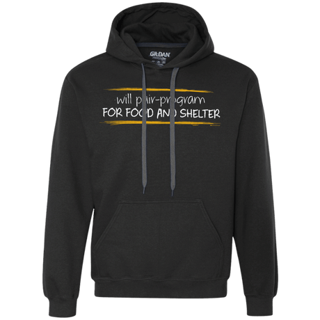 Sweatshirts Black / Small Pair Programming For Food And Shelter Premium Fleece Hoodie