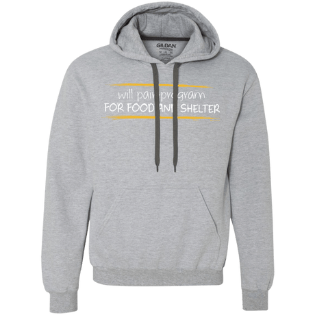 Sweatshirts Sport Grey / Small Pair Programming For Food And Shelter Premium Fleece Hoodie