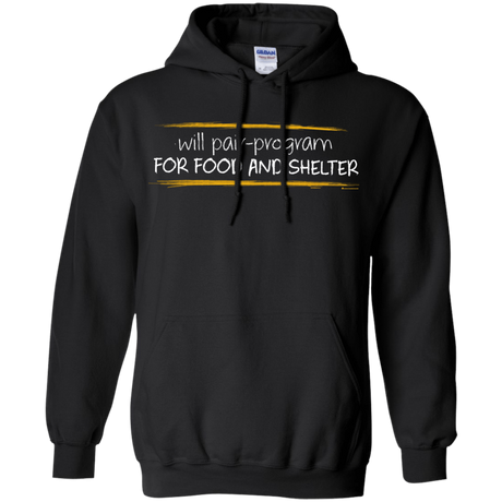 Sweatshirts Black / Small Pair Programming For Food And Shelter Pullover Hoodie