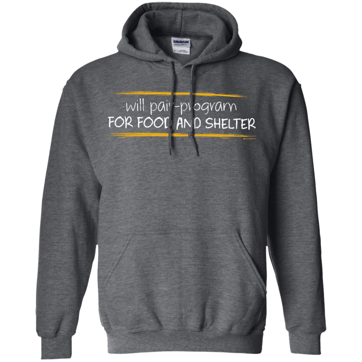 Sweatshirts Dark Heather / Small Pair Programming For Food And Shelter Pullover Hoodie