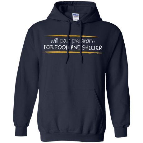 Sweatshirts Navy / Small Pair Programming For Food And Shelter Pullover Hoodie